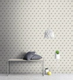 A.S. Creation AS Creation Karl Lagerfeld - Papier Peint Portrait - Design "Kameo" Dessin - Blanc Gris Argent Métallisé - 1005 X 53 Cm -A.S. Creation Soldes 1095x1200 6