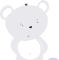 A.S. Creation PAPIER PEINT ACROBATIC BEARS - Blauw Grijs Wit - Papier Peint Chambre D'enfant - AS Creation Little Love -A.S. Creation Soldes 1183x1200