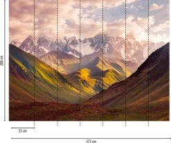 A.S. Creation AS Creation Metropolitan Stories "The Wall" - PAPIER PEINT PHOTO MONTAGNES AU COUCHER DU SOLEIL - 3,71 X 2,80 Mètres -A.S. Creation Soldes 1200x1004