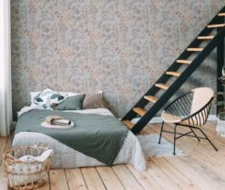 A.S. Creation AS Creation Metropolitan Stories 3 - PAPIER PEINT FLORAL VINTAGE - Gris Orange Jaune - 1005 X 53 Cm -A.S. Creation Soldes 1200x1016