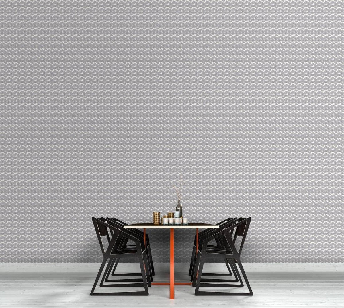 A.S. Creation AS Creation Karl Lagerfeld - Papier Peint Graphique éventail - Avantgarde Design "Fan" - Blanc Argenté - 1005 X 53 Cm 6 A.S. Creation AS Creation Karl Lagerfeld - Papier Peint Graphique éventail - Avantgarde Design "Fan" - Blanc Argenté - 1005 X 53 Cm – Image 6