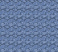 A.S. Creation AS Creation Karl Lagerfeld - Papier Peint Graphique éventail - Avantgarde Design "Fan" - Bleu Blanc Argent - 1005 X 53 Cm