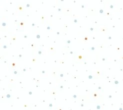 A.S. Creation DOTS WALLPAPER - Blauw Wit Jaune Oranje - Papier Peint Chambre D'enfant - AS Creation Little Love