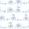 A.S. Creation ELEPHANT WALLPAPER - Blauw Grijs Wit - Papier Peint Chambre D'enfant - AS Creation Little Love