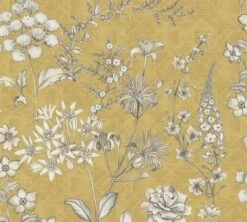 A.S. Creation AS Creation Metropolitan Stories 3 - PAPIER PEINT FLORAL VINTAGE - Gris Blanc Jaune - 1005 X 53 Cm -A.S. Creation Soldes 1200x1080 81