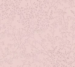 A.S. Creation AS Creation Trendwall 2 - FILIGRAPHE BRANCHES ET FEUILLES PAPIER PEINT - Fleurs Rurales - Rose - 1005 X 53 Cm