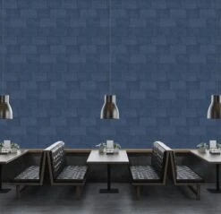 A.S. Creation AS Creation Titanium 3 - Papier Peint Motif Carrelage - Brillance Métallique - Bleu Foncé - 1005 X 53 Cm -A.S. Creation Soldes 1200x1159 12