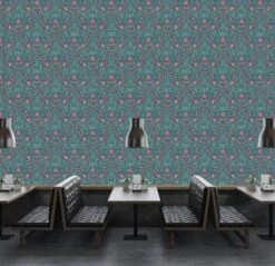 A.S. Creation AS Creation Maison Charme - PAPIER PEINT FLEURS ET OISEAUX - Vert Foncé Rose Bleu - 1005 X 53 Cm -A.S. Creation Soldes 1200x1159 43