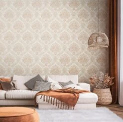 A.S. Creation AS Creation Metropolitan Stories 3 - PAPIER PEINT ORNEMENTS BAROQUES - Or Blanc Crème - 1005 X 53 Cm -A.S. Creation Soldes 1200x1184 1