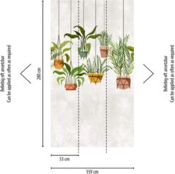 A.S. Creation AS Creation Metropolitan Stories "The Wall" - PAPIER PEINT PHOTO PLANTES ACCROCHÉES - 1,59 X 2,80 Mètres - Motif Reproductible -A.S. Creation Soldes 1200x1190