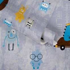 A.S. Creation CRAZY DINOS AND MONSTERS WALLPAPER - Blauw Jaune Marron Zwart - Papier Peint Chambre D'enfant - AS Creation Little Love -A.S. Creation Soldes 1200x1200 128