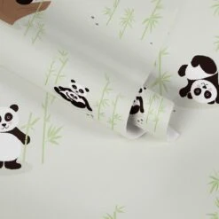 A.S. Creation PANDA BEAR WALLPAPER - Vert Zwart Wit Marron - Papier Peint Chambre D'enfant - AS Creation Little Love -A.S. Creation Soldes 1200x1200 149