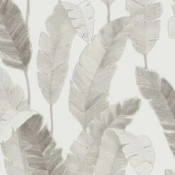 A.S. Creation AS Creation Metropolitan Stories 3 - PAPIER PEINT GRANDES FEUILLES - Beige Gris Blanc - 1005 X 53 Cm