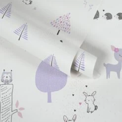A.S. Creation PAPIER PEINT ANIMAUX DANS LA FORET - Lilas Wit Grijs Zwart - Papier Peint Chambre D'enfant - AS Creation Little Love 5 A.S. Creation PAPIER PEINT ANIMAUX DANS LA FORET - Lilas Wit Grijs Zwart - Papier Peint Chambre D'enfant - AS Creation Little Love -A.S. Creation Soldes 1200x1200 205