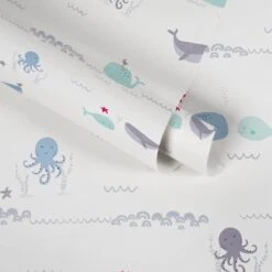 A.S. Creation HAPPY UNDERWATER ANIMALS WALLPAPER - Blauw Grijs Wit Vert Rouge - Papier Peint Chambre D'enfant - AS Creation Little Love -A.S. Creation Soldes 1200x1200 4