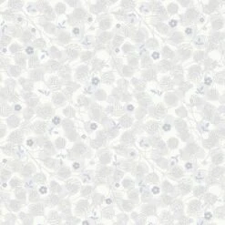 A.S. Creation AS Creation Metropolitan Stories 3 - PAPIER PEINT FLEURS ET FEUILLES - Gris Blanc Bleu - 1005 X 53 Cm