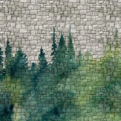 A.S. Creation AS Creation Metropolitan Stories "The Wall" - FOND D'ÉCRAN PHOTO AQUARELLE FORÊT SUR MUR DE ROCHE - 3,71 X 2,80 Mètres -A.S. Creation Soldes 1200x1200 47