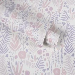 A.S. Creation Papier Peint Mignon Brindilles Et Fleurs - Lilas Rose Wit Beige - Papier Peint Pépinière - AS Creation Little Love -A.S. Creation Soldes 1200x1200 55