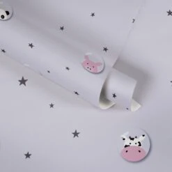 A.S. Creation PAPIER PEINT ANIMAUX DANS LES ETOILES - Grijs Wit Jaune Zwart Zwart - Papier Peint Chambre D'enfant - AS Creation Little Love -A.S. Creation Soldes 1200x1200 75