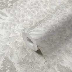 A.S. Creation PAPIER PEINT FLEURS ET FEUILLES | Botanique - Blanc Gris Argent - AS Création Metropolitan Stories 3 -A.S. Creation Soldes 1200x1200 85