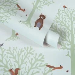 A.S. Creation PAPIER PEINT ANIMAUX DANS LA FORET - Vert Marron Grijs Wit - Papier Peint Chambre D'enfant - AS Creation Little Love 4 A.S. Creation PAPIER PEINT ANIMAUX DANS LA FORET - Vert Marron Grijs Wit - Papier Peint Chambre D'enfant - AS Creation Little Love -A.S. Creation Soldes 1200x1200 90