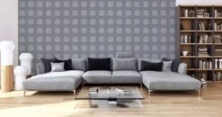 A.S. Creation AS Creation Karl Lagerfeld - Papier Peint Graphic Tile - Bloem Baroque - Gris Argent Métallisé - 1005 X 53 Cm -A.S. Creation Soldes 1200x634 6