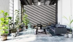 A.S. Creation AS Creation MICHALSKY - Papier Peint à Rayures Marbrées - Natuursteen - Gris Blanc Argenté - 1005 X 53 Cm -A.S. Creation Soldes 1200x690