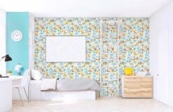 A.S. Creation JUNGLE ANIMAL WALLPAPER - Bont Jaune Vert Blauw Wit - Papier Peint Chambre D'enfant - AS Creation Little Love -A.S. Creation Soldes 1200x776