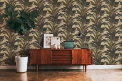 A.S. Creation PAPIER PEINT DE FEUILLES DE PLANTES CUILLÈRE - Brun Zwart Brillant - AS Creation Metropolitan Stories 2 -A.S. Creation Soldes 1200x800 56