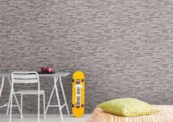 A.S. Creation AS Creation Metropolitan Stories 3 - PAPIER PEINT EN PIERRE - Argent Gris Clair - 1005 X 53 Cm -A.S. Creation Soldes 1200x845