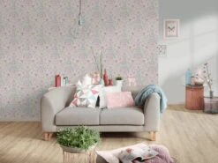 A.S. Creation AS Creation Maison Charme - PAPIER PEINT FLEURS ET OISEAUX - Crème Bleu Rose Vert - 1005 X 53 Cm -A.S. Creation Soldes 1200x898 2