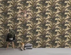 A.S. Creation PAPIER PEINT DE FEUILLES DE PLANTES CUILLÈRE - Brun Zwart Brillant - AS Creation Metropolitan Stories 2 -A.S. Creation Soldes 1200x931 60