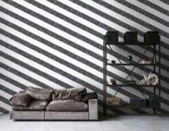 A.S. Creation AS Creation MICHALSKY - Papier Peint à Rayures Marbrées - Natuursteen - Argent Blanc Noir - 1005 X 53 Cm -A.S. Creation Soldes 1200x931 63