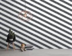 A.S. Creation AS Creation MICHALSKY - Papier Peint à Rayures Marbrées - Natuursteen - Argent Blanc Noir - 1005 X 53 Cm -A.S. Creation Soldes 1200x931 64