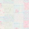 A.S. Creation AS Creation Maison Charme - PAPIER PEINT PATCHWORK FLORAL - Bleu Rose Blanc Vert - 1005 X 53 Cm
