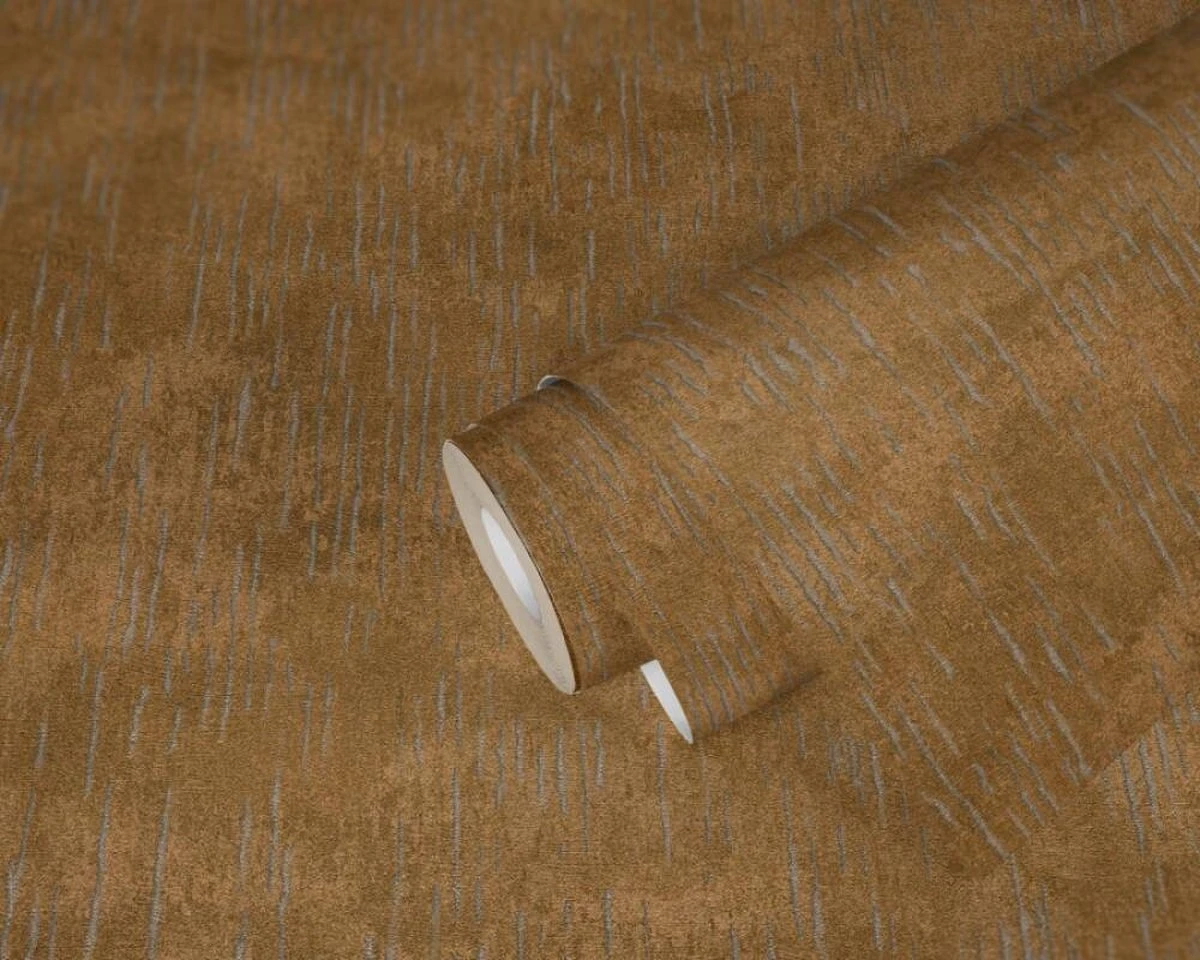 A.S. Creation AS Creation Titanium 3 - Papier Peint Texturé - Bande Métallique Interrompue - Brun Orangé - 1005 X 53 Cm 2 A.S. Creation AS Creation Titanium 3 - Papier Peint Texturé - Bande Métallique Interrompue - Brun Orangé - 1005 X 53 Cm – Image 2