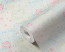 A.S. Creation AS Creation Maison Charme - PAPIER PEINT PATCHWORK FLORAL - Bleu Rose Blanc Vert - 1005 X 53 Cm -A.S. Creation Soldes 1200x960 13