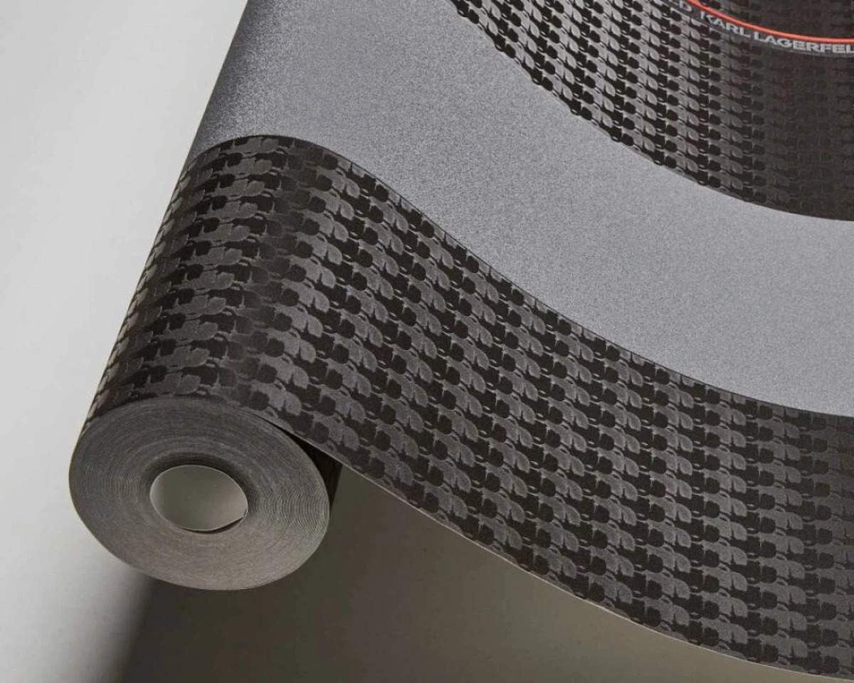 A.S. Creation AS Creation Karl Lagerfeld - Papier Peint Block Stripes - Avantgarde "Ribbon" - Noir Rouge Gris - 1005 X 53 Cm 2 A.S. Creation AS Creation Karl Lagerfeld - Papier Peint Block Stripes - Avantgarde "Ribbon" - Noir Rouge Gris - 1005 X 53 Cm – Image 2