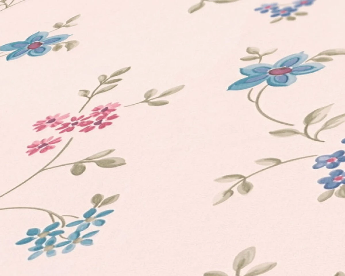 A.S. Creation PAPIER PEINT FLORAL ROMANTIQUE | Champêtre - Crème Vert Bleu Rose - AS Création Maison Charme 2 A.S. Creation PAPIER PEINT FLORAL ROMANTIQUE | Champêtre - Crème Vert Bleu Rose - AS Création Maison Charme – Image 2