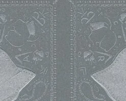 A.S. Creation AS Creation Karl Lagerfeld - Papier Peint Graphic Tile - Bloem Baroque - Gris Argent Métallisé - 1005 X 53 Cm -A.S. Creation Soldes 1200x960 43