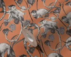 A.S. Creation AS Creation MICHALSKY - Papier Peint Jungle - Singes Araignées Entre Les Feuilles - Orange Gris Noir - 1005 X 53 Cm -A.S. Creation Soldes 1200x960 44