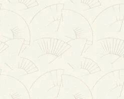 A.S. Creation AS Creation Karl Lagerfeld - Papier Peint Graphique éventail - Avantgarde Design "Fan" - Blanc Argent Rouge Gris - 1005 X 53 Cm -A.S. Creation Soldes 1200x960 62