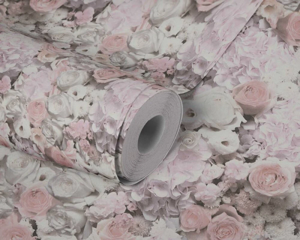A.S. Creation AS Creation Trendwall 2 - PAPIER PEINT FLORAL ROMANTIQUE - Roses Et Hortensias - Rose Gris Blanc Lilas - 1005 X 53 Cm 2 A.S. Creation AS Creation Trendwall 2 - PAPIER PEINT FLORAL ROMANTIQUE - Roses Et Hortensias - Rose Gris Blanc Lilas - 1005 X 53 Cm – Image 2