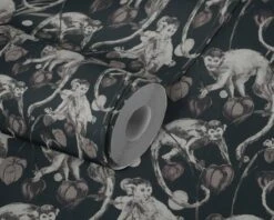 A.S. Creation AS Creation MICHALSKY - Papier Peint Jungle - Singes Araignées Entre Les Feuilles - Gris Noir - 1005 X 53 Cm -A.S. Creation Soldes 1200x960 80