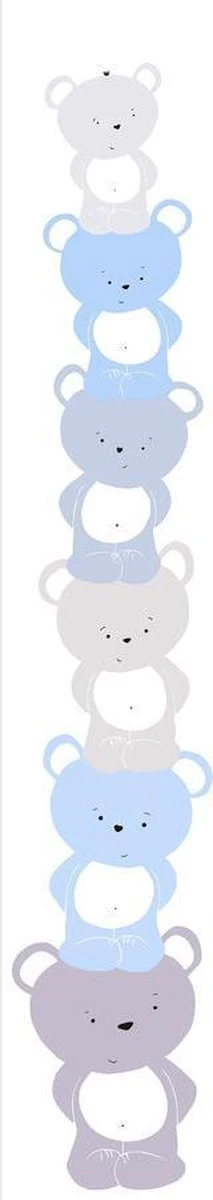 A.S. Creation PAPIER PEINT ACROBATIC BEARS - Blauw Grijs Wit - Papier Peint Chambre D'enfant - AS Creation Little Love