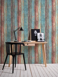 A.S. Creation Elements | 307231 | Papier Peint Bois Intissé | 0.53 M X 10.05 M | Coloré