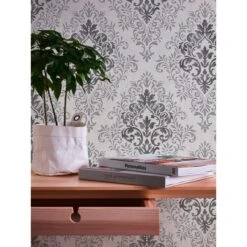 A.S. Creation Jette 4 | 339241 | Papier Peint Intissé Baroque | 0.53 M X 10.05 M | Gris -A.S. Creation Soldes 339241 4