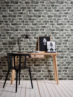 A.S. Creation Elements | 361404 | Papier Peint Intissé Pierre Brique | 0.53 M X 10.05 M | Gris -A.S. Creation Soldes 361404 5 scaled