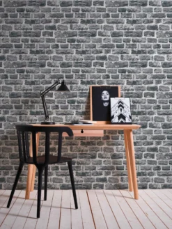 A.S. Creation Elements | 361404 | Papier Peint Intissé Pierre Brique | 0.53 M X 10.05 M | Gris -A.S. Creation Soldes 361404 8 scaled