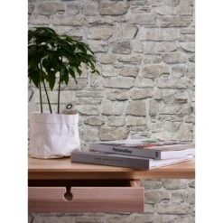 A.S. Creation Elements | 363702 | Papier Peint Intissé Pierre Brique | 0.53 M X 10.05 M | Gris -A.S. Creation Soldes 363702 3